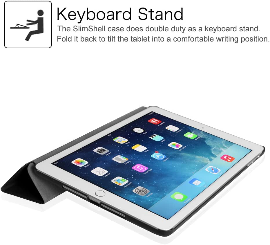 Slimshell Case for iPad 6th/5th Generation (2018/2017 Model, 9.7 Inch) and iPad Air 2/Air 1 (9.7 Inch) - Lightweight Smart Protective Cover with Auto Sleep/Wake Feature, Black