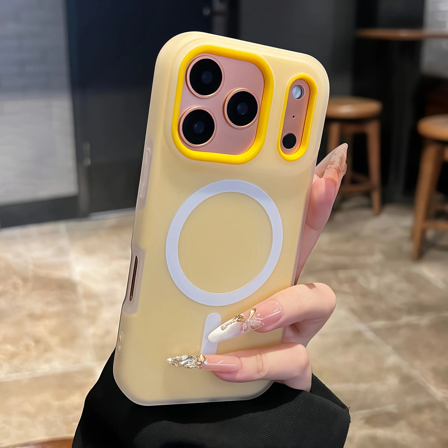 Luxury Candy-Colored 2-In-1 Magnetic Phone Case for iPhone 17 Pro Max, 16, 15, 14, 13, 12, 11 Pro Max - Protective Frosted Soft Shell with Shockproof Back Cover and Magnetic Wireless Charging Compatibility