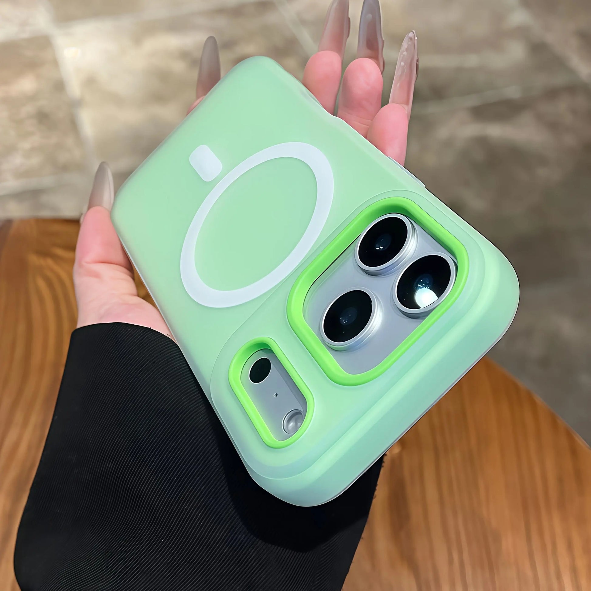 Luxury Candy-Colored 2-In-1 Magnetic Phone Case for iPhone 17 Pro Max, 16, 15, 14, 13, 12, 11 Pro Max - Protective Frosted Soft Shell with Shockproof Back Cover and Magnetic Wireless Charging Compatibility