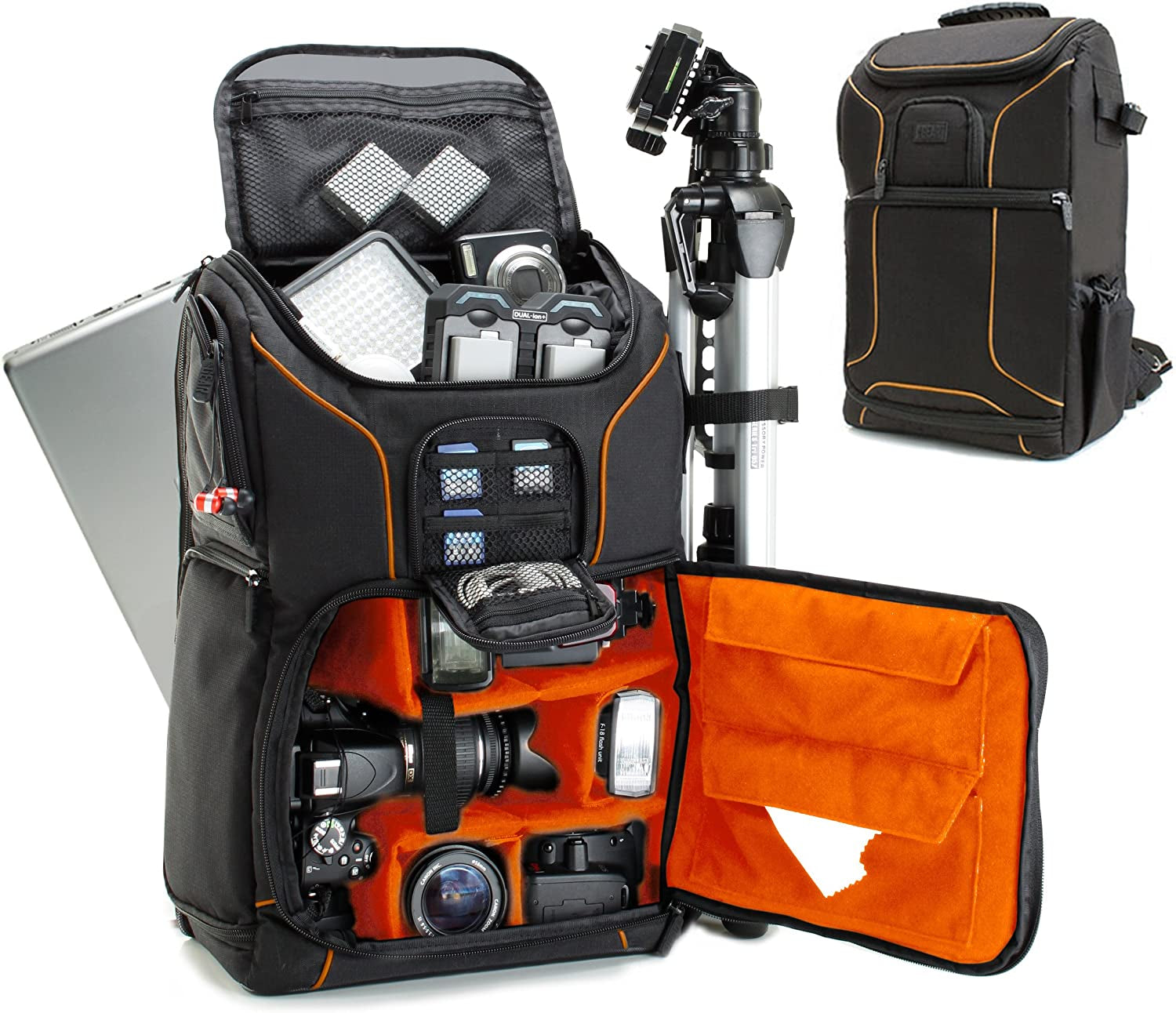 Professional Camera Backpack for DSLR, SLR, and Mirrorless Cameras with Laptop Compartment, Rain Cover, and Tripod Holder