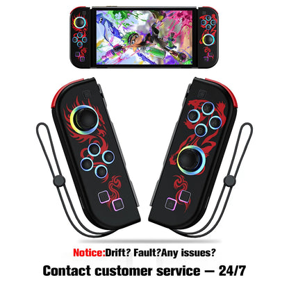 Nintendo Switch Joy-Con Controller (L/R) with RGB Lighting, Compatible with Nintendo Switch, Switch Lite, and Switch OLED