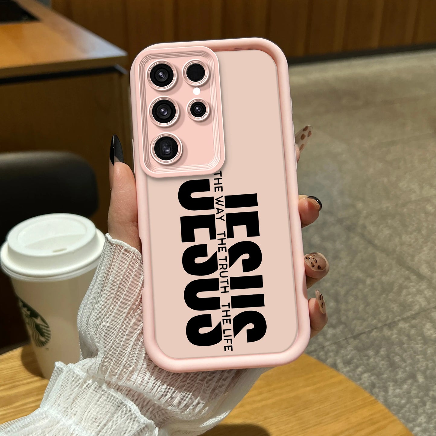 2026 JESUS Fashion Pattern TPU Phone Case for Samsung Galaxy Series - Military Grade Anti-Fall and Scratch Protection, All-Inclusive Design for S26 Ultra, S25 Ultra, S24, S23 FE, S22, S21 Plus, A54, A53, A52, A36, A35, A34, A33, A17, A16, A15, A14, A13 -