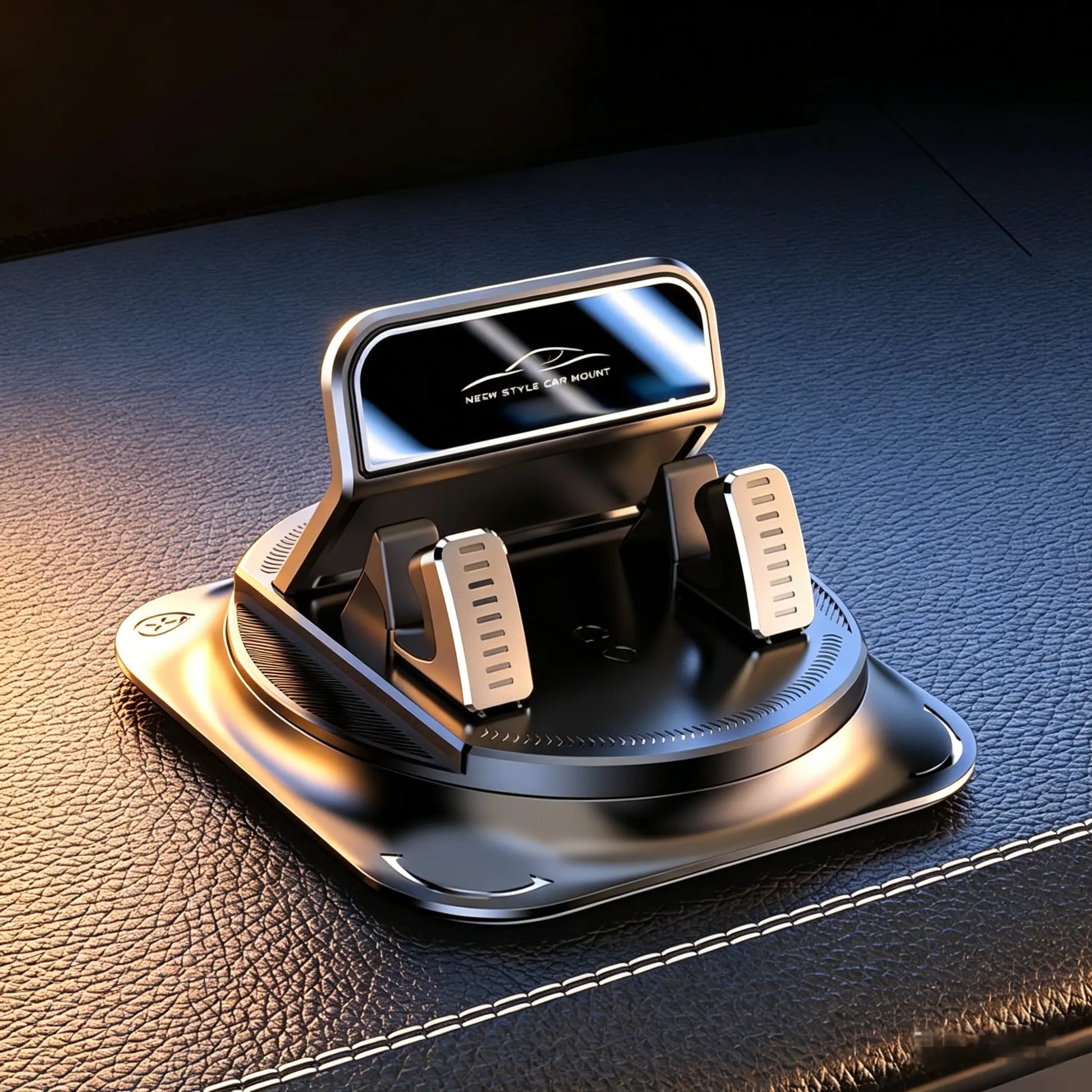 Universal 360-Degree Rotating Car Phone Mount - Dashboard Holder for All Smartphones