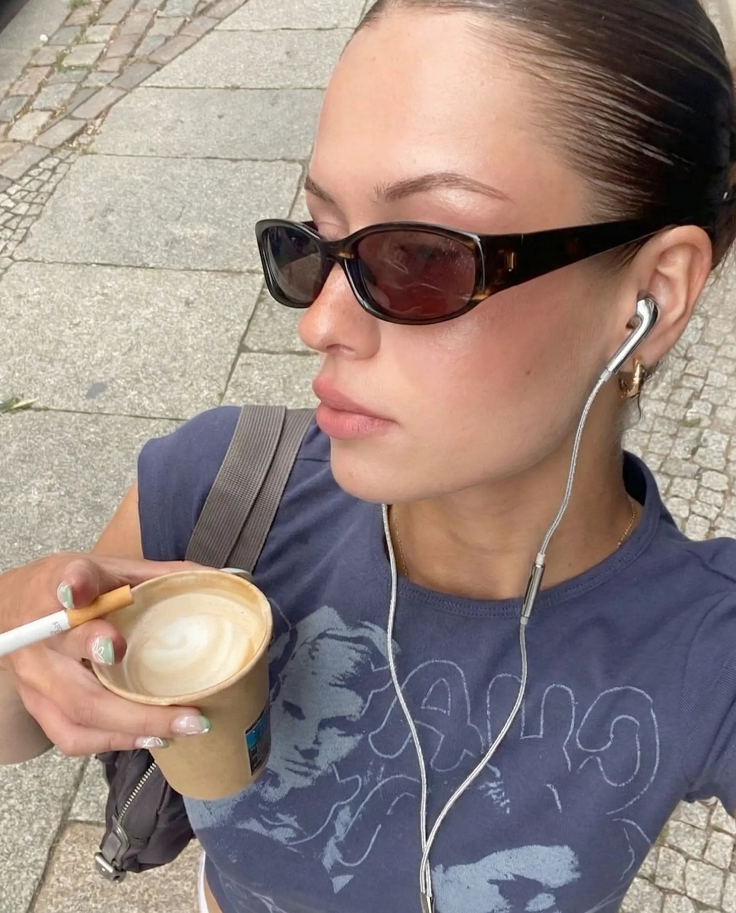 Chrome-Finished Wired Earbuds - Functional Type C, Lightning, 3.5mm, Trendy Y2K Design