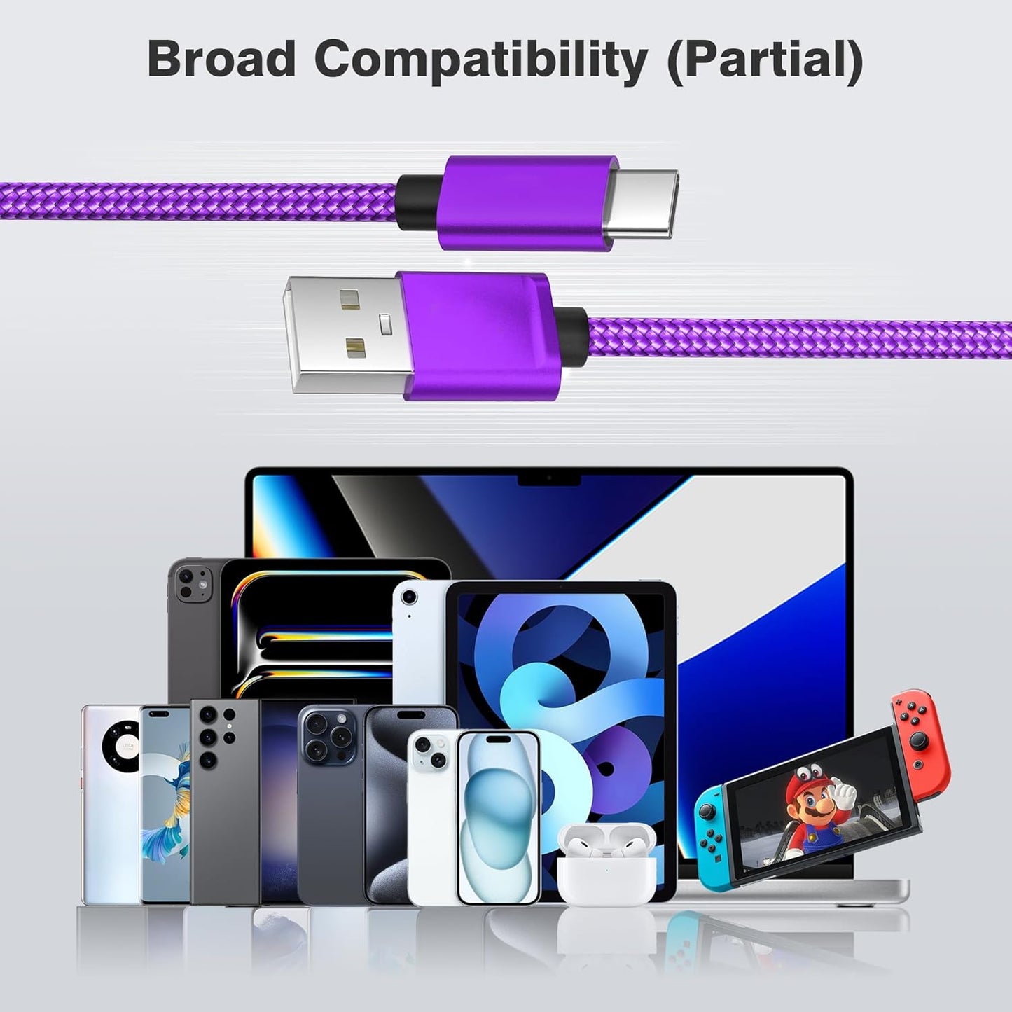 AirPods Pro 3 Charging Cable - Multi-Length USB A to USB-C Type C Charger for Apple AirPods 4th Gen, AirPods Pro 2nd & 3rd Gen, iPhone 17, Air 16, and 15 Pro Max Plus