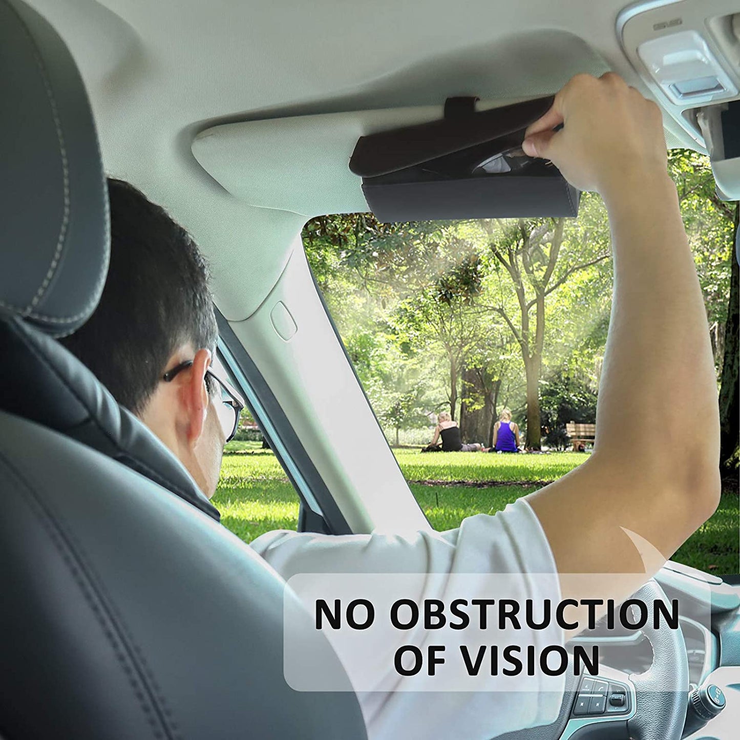 Car Sun Visor Sunglasses Holder and Eyeglasses Storage Case Organizer