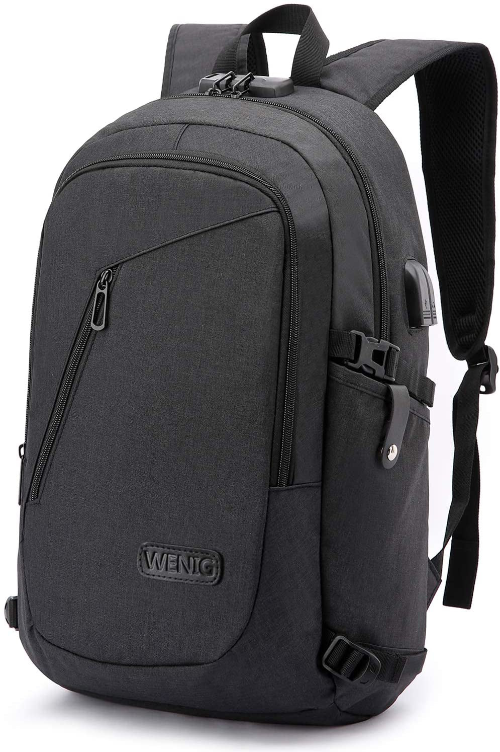 Anti-Theft Water-Resistant Laptop Backpack with USB Charging Port, Slim Design for 15.6 Inch Laptops, Ideal for Travel and Work