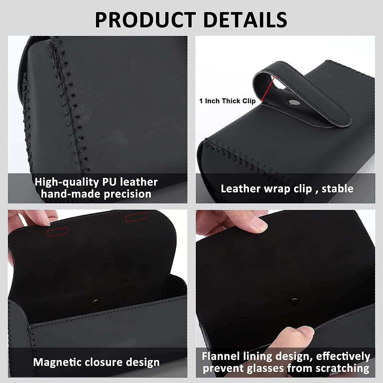 Car Sun Visor Sunglasses Holder and Eyeglasses Storage Case Organizer