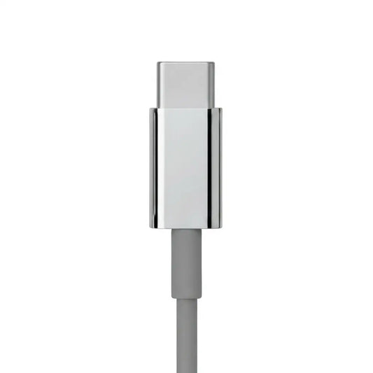 Chrome-Finished Wired Earbuds - Functional Type C, Lightning, 3.5mm, Trendy Y2K Design