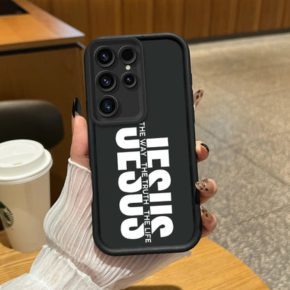 2026 JESUS Fashion Pattern TPU Phone Case for Samsung Galaxy Series - Military Grade Anti-Fall and Scratch Protection, All-Inclusive Design for S26 Ultra, S25 Ultra, S24, S23 FE, S22, S21 Plus, A54, A53, A52, A36, A35, A34, A33, A17, A16, A15, A14, A13 -