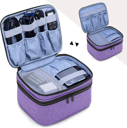 Professional Carrying Case for DR.J Mini Projector and Accessories - Portable Design in Purple