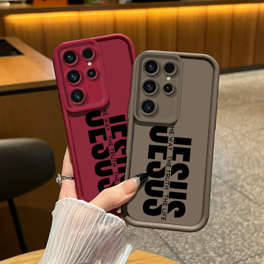 2026 JESUS Fashion Pattern TPU Phone Case for Samsung Galaxy Series - Military Grade Anti-Fall and Scratch Protection, All-Inclusive Design for S26 Ultra, S25 Ultra, S24, S23 FE, S22, S21 Plus, A54, A53, A52, A36, A35, A34, A33, A17, A16, A15, A14, A13 -