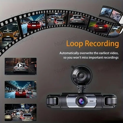 Nuokaiqi 360° Dash Cam with Starlight Night Vision and Wi-Fi Connectivity for Comprehensive Automotive Surveillance