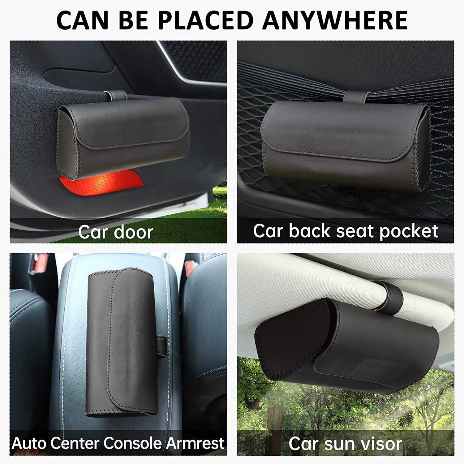 Car Sun Visor Sunglasses Holder and Eyeglasses Storage Case Organizer