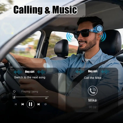 Premium Bluetooth Audio Smart Glasses with Touch and Voice Control, UV Protection, and Hands-Free Calling - Ideal for Driving, Hiking, and Business Use