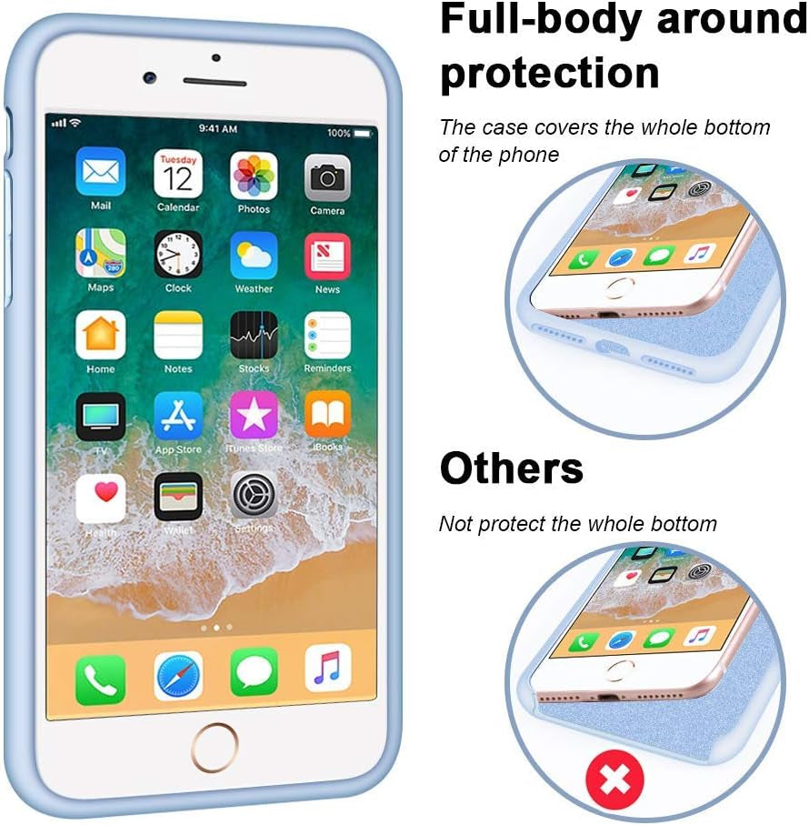 iPhone SE (2022/2020), iPhone 8, and iPhone 7 Case Cover - Light Blue