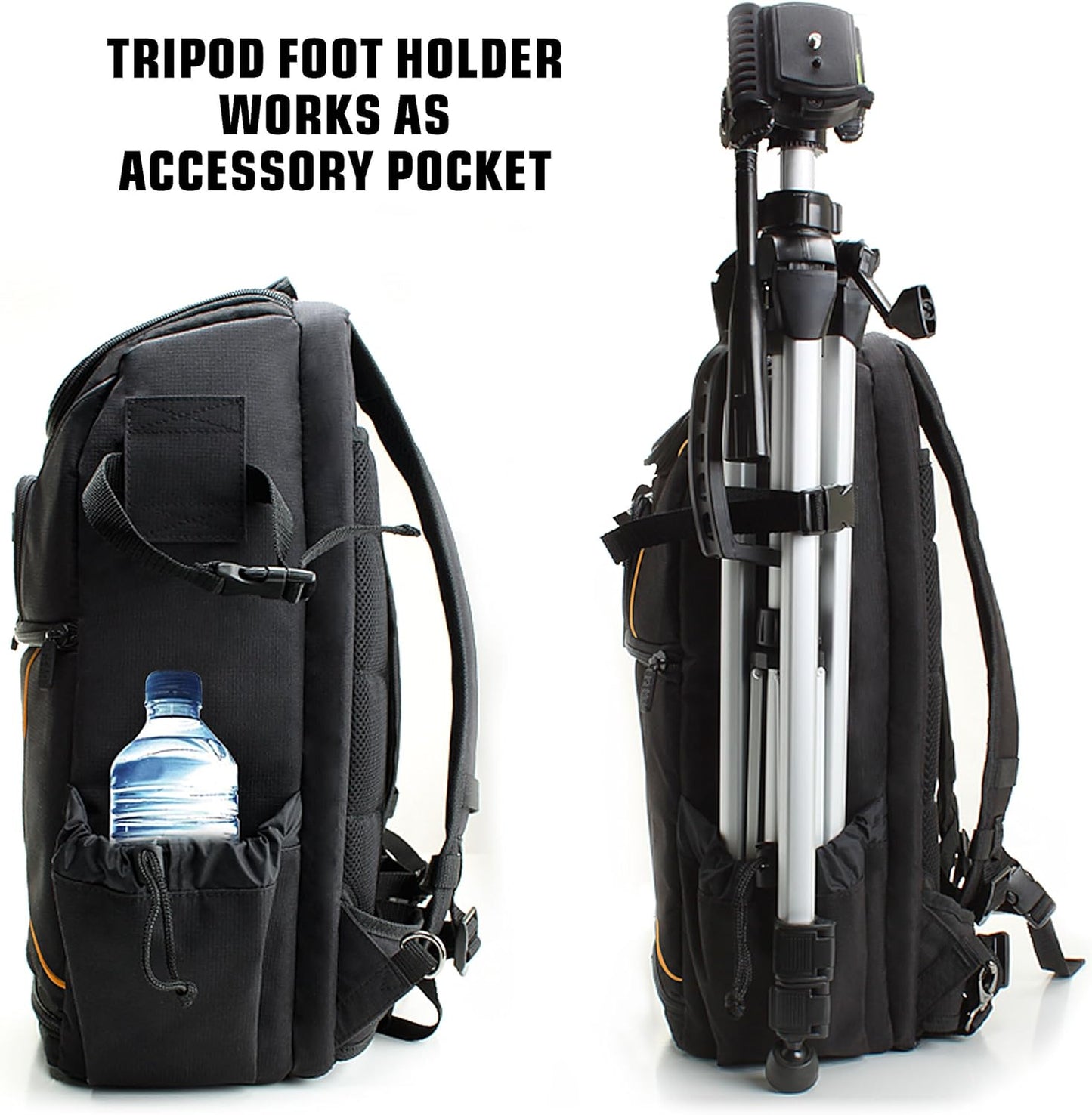 Professional Camera Backpack for DSLR, SLR, and Mirrorless Cameras with Laptop Compartment, Rain Cover, and Tripod Holder
