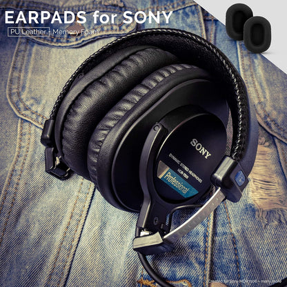 Replacement Earpads for Sony MDR 7506 Headphones - Premium Vegan Leather with Memory Foam for Enhanced Comfort and Durability, Compatible with Steelseries Arctis, ATH-M50X, and More