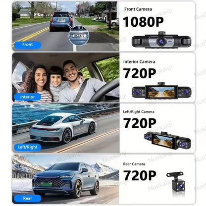 Nuokaiqi 360° Dash Cam with Starlight Night Vision and Wi-Fi Connectivity for Comprehensive Automotive Surveillance