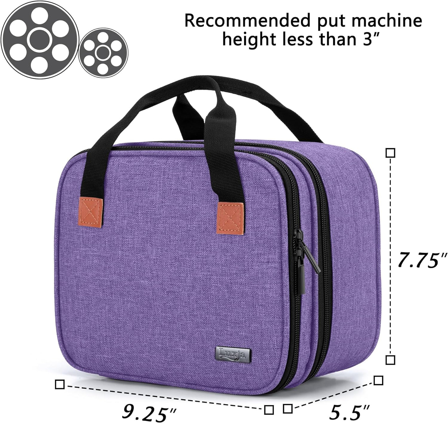 Professional Carrying Case for DR.J Mini Projector and Accessories - Portable Design in Purple