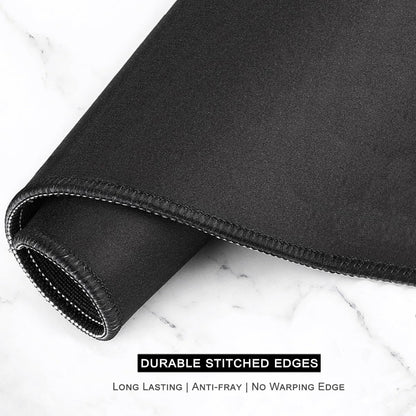 XL Extended Gaming Mouse Pad - 31.5 x 11.8 Inch Waterproof Desk Mat with Stitched Edges and Non-Slip Base, Teal Tropical Leaves Design for Office and Home Use