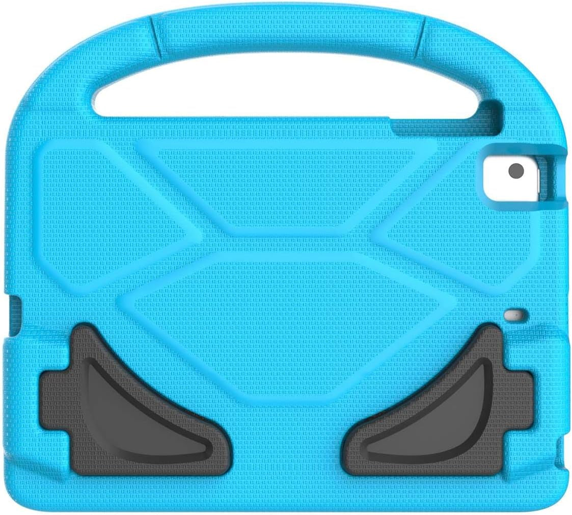Durable Shockproof Kids Case for iPad Mini 5/4/3/2/1 (7.9") with Protective Handle, Bumper Stand, and Two Screen Protectors - Blue