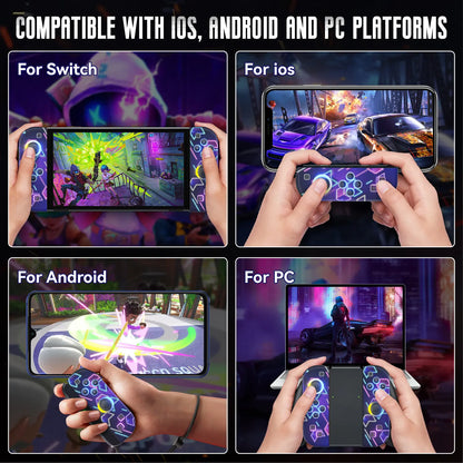 Nintendo Switch Joy-Con Controller (L/R) with RGB Lighting, Compatible with Nintendo Switch, Switch Lite, and Switch OLED