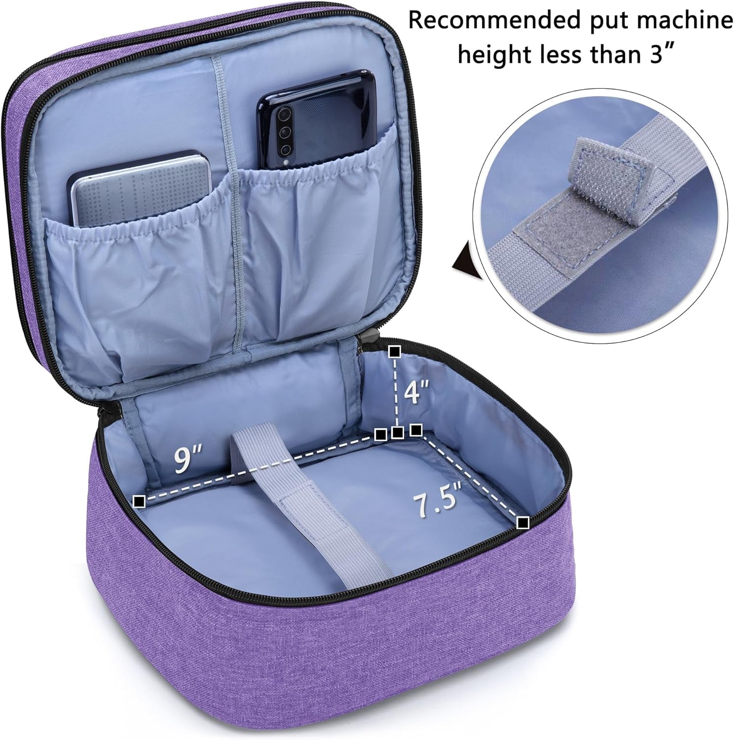 Professional Carrying Case for DR.J Mini Projector and Accessories - Portable Design in Purple