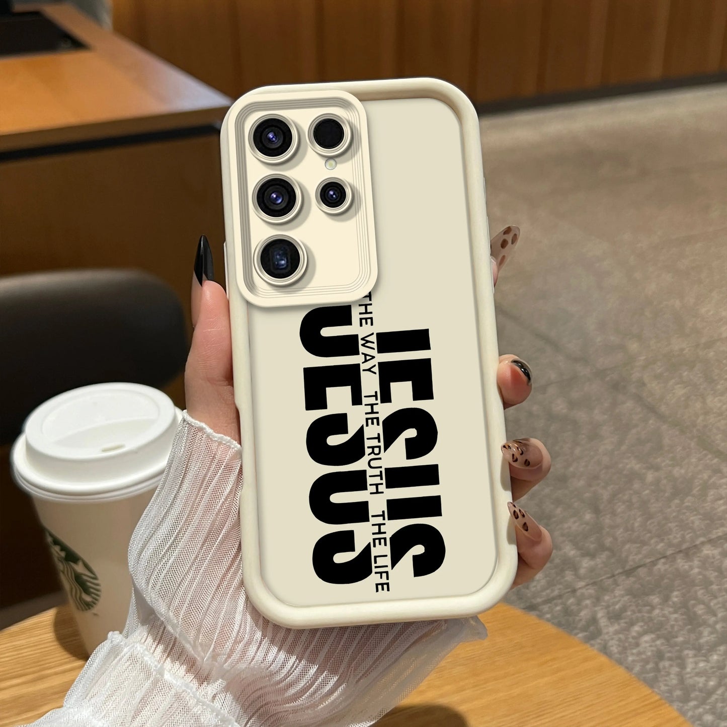 2026 JESUS Fashion Pattern TPU Phone Case for Samsung Galaxy Series - Military Grade Anti-Fall and Scratch Protection, All-Inclusive Design for S26 Ultra, S25 Ultra, S24, S23 FE, S22, S21 Plus, A54, A53, A52, A36, A35, A34, A33, A17, A16, A15, A14, A13 -